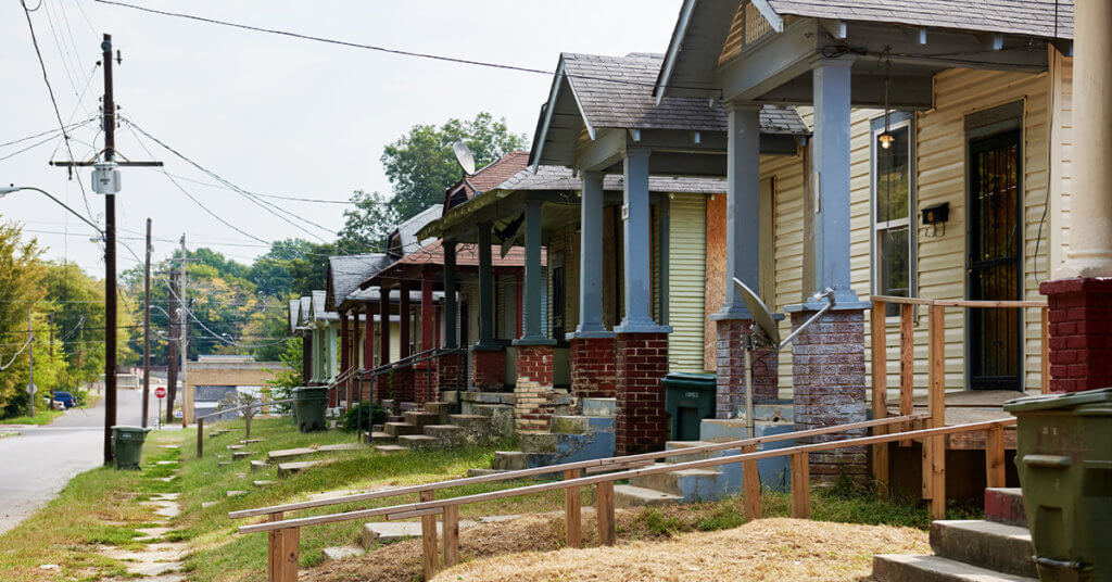 Run-down houses
