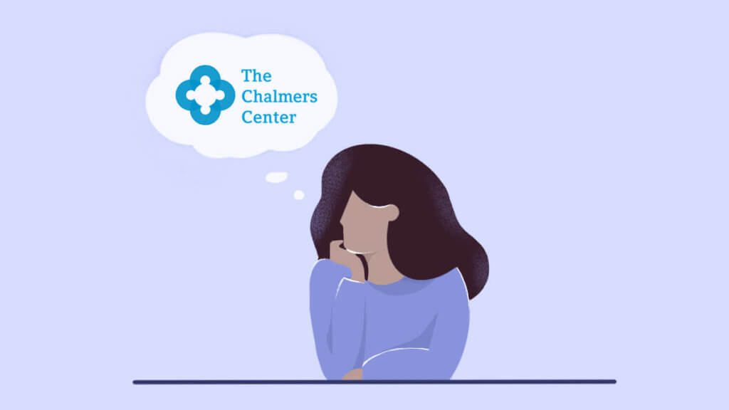 Illustration of a woman thinking about Chalmers