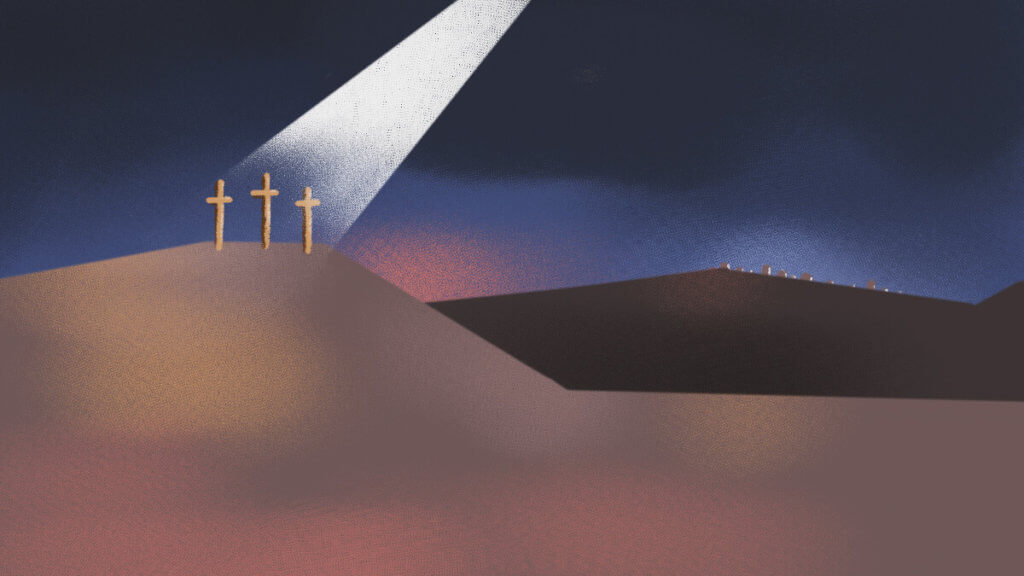 Illustration of the crucifixion
