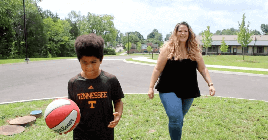 Cortny and her son