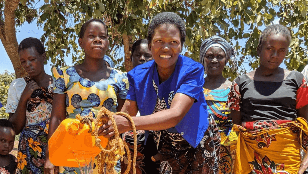 Leya and members of her savings group